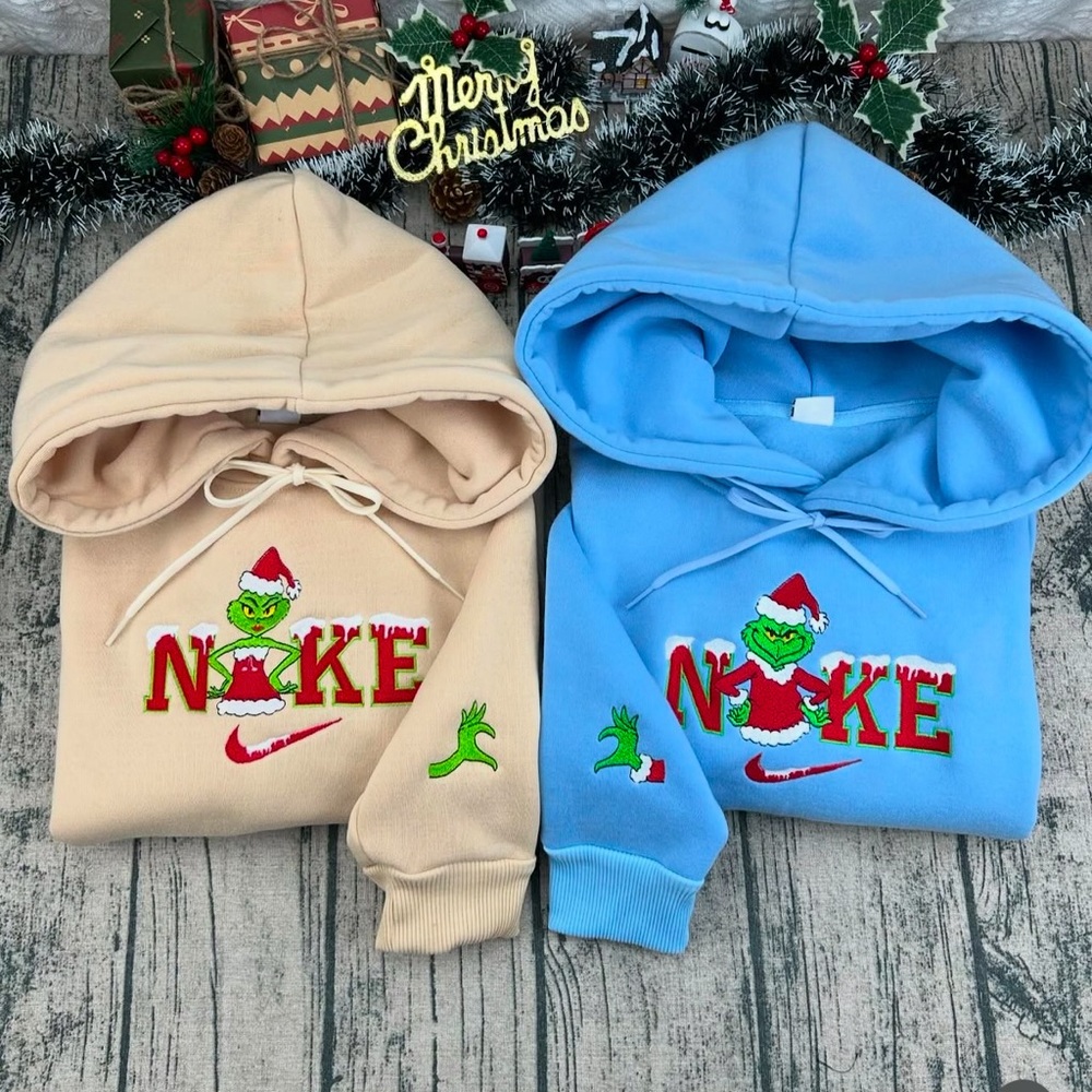 Hoodies - Mr & Mrs. Grinch Embroidered Christmas 🎅